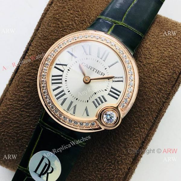 Swiss Copy Cartier Ballon Bleu De Lady Watch Rose Gold Diamond Swiss Copy Cartier Ballon Bleu De Lady Watch Rose Gold Diamond