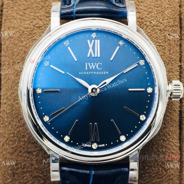 New! AAA Replica IWC Portofino Lady 34mm Watch Swiss 9015 Blue Dial New! AAA Replica IWC Portofino Lady 34mm Watch Swiss 9015 Blue Dial