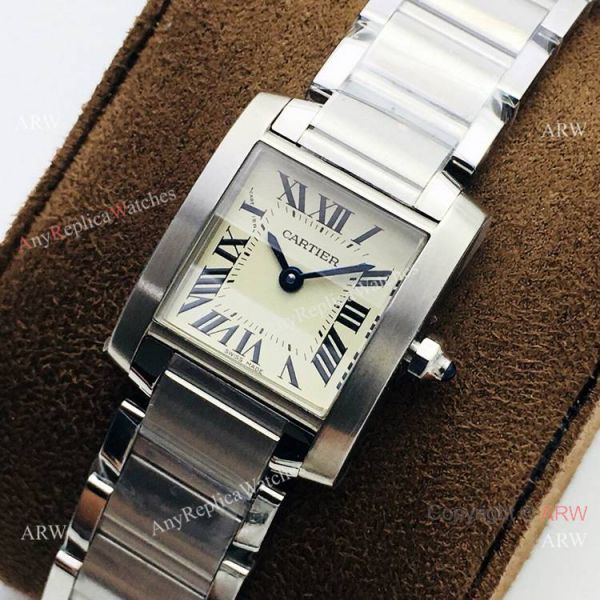 Super Clone Cartier Tank 2301 CC708177 Watch Cream Dial Lady Size Super Clone Cartier Tank 2301 CC708177 Watch Cream Dial Lady Size