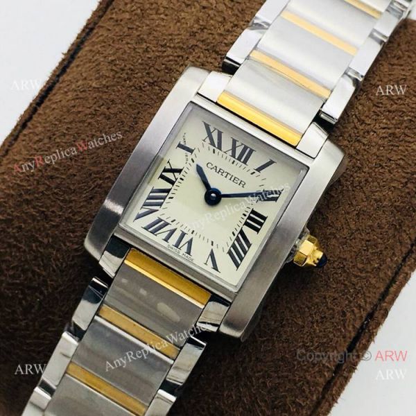 Super Replica Cartier Tank Francaise CC708177 Watch 2-Tone Cream Face Super Replica Cartier Tank Francaise CC708177 Watch 2-Tone Cream Face