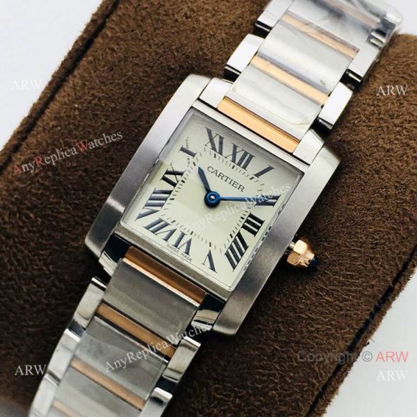 Super Replica Cartier Tank Francaise CC708177 Watch 2 Tone Rose Gold Lady Super Replica Cartier Tank Francaise CC708177 Watch 2 Tone Rose Gold Lady