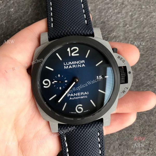 VS Factory Panerai Luminor Marina Fibratech Pam 01663 Vulcano Blu Replica Watches 44mm VS Factory Panerai Luminor Marina Fibratech Pam 01663 Vulcano Blu Replica Watches 44mm