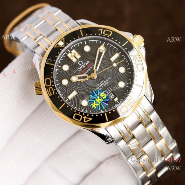 New! Two Tone Omega Diver 300m James Bond Limited Edition Copy Watches New! Two Tone Omega Diver 300m James Bond Limited Edition Copy Watches