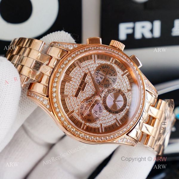 Top Replica Patek Philippe Iced Out Watch Swiss 9100 Movement 41mm Top Replica Patek Philippe Iced Out Watch Swiss 9100 Movement 41mm