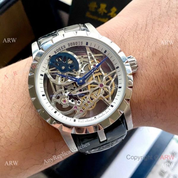 New Replica Roger Dubuis Excalibur 46 Hollow Watch White Inner New Replica Roger Dubuis Excalibur 46 Hollow Watch White Inner