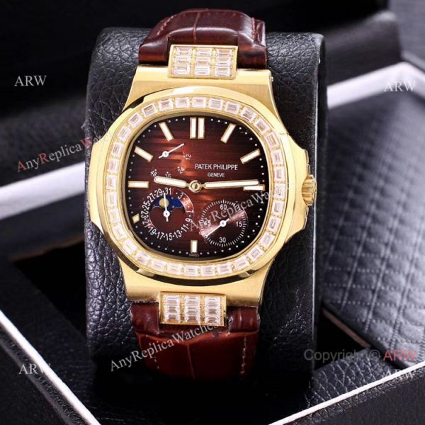 AAA Copy Patek Philippe Nautilus Yellow Gold Power Reserve Watches Diamond Bezel AAA Copy Patek Philippe Nautilus Yellow Gold Power Reserve Watches Diamond Bezel