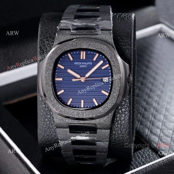 Best Replica Patek Philippe Nautilus Frosted Watch Solid Black 40mm Best Replica Patek Philippe Nautilus Frosted Watch Solid Black 40mm