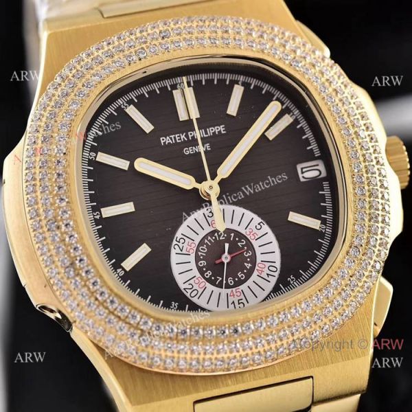 Clone Patek Philippe Nautilus Yellow Gold Diamond Bezel Chronograph Watches Clone Patek Philippe Nautilus Yellow Gold Diamond Bezel Chronograph Watches