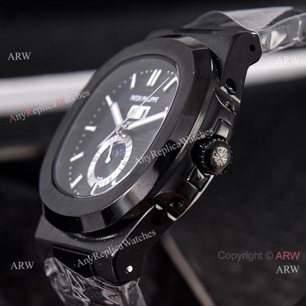 Solid Black Patek Philippe Annual Calendar Copy Watches 39.5mm Solid Black Patek Philippe Annual Calendar Copy Watches 39.5mm