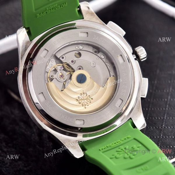 Copy Patek Philippe Aquanaut Engraving Watch Green Rubber Strap Copy Patek Philippe Aquanaut Engraving Watch Green Rubber Strap
