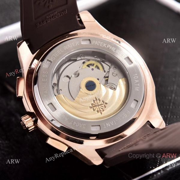 Copy Patek Philippe Aquanaut VK Chronograph Watches Rose Gold Engraving Copy Patek Philippe Aquanaut VK Chronograph Watches Rose Gold Engraving