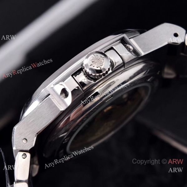 Clone Patek Philippe Nautilus Silver Tattoo Wrist Purple Dial 40mm Clone Patek Philippe Nautilus Silver Tattoo Wrist Purple Dial 40mm