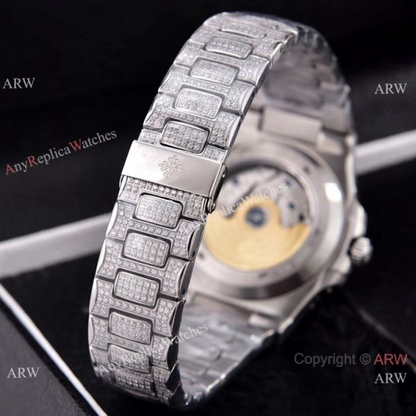 Patek Philippe Annual Calendar Full Diamonds Watches Gray Gradient Face 41mm Patek Philippe Annual Calendar Full Diamonds Watches Gray Gradient Face 41mm