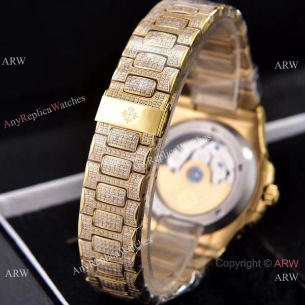Patek Philippe Annual Calendar Full Diamonds 41mm Watches All Gold Case Patek Philippe Annual Calendar Full Diamonds 41mm Watches All Gold Case