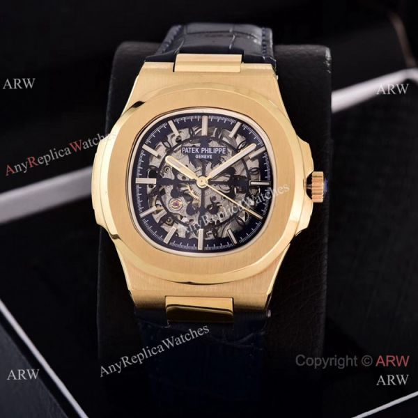 Faux Patek Philippe Nautilus Skeleton Watch Yellow Gold Faux Patek Philippe Nautilus Skeleton Watch Yellow Gold