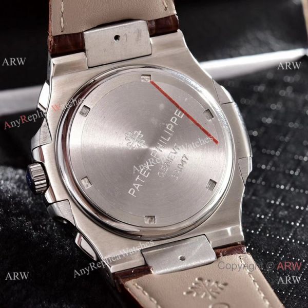 Japan Grade Patek Philippe Nautilus Diamonds Watches Gray Leather Strap Japan Grade Patek Philippe Nautilus Diamonds Watches Gray Leather Strap