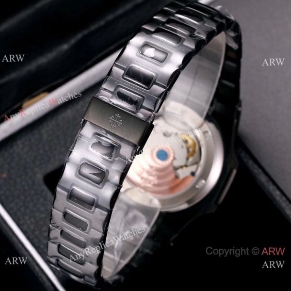 Knockoff Patek Philippe Nautilus All Black Watches Blue Gradient Dial Knockoff Patek Philippe Nautilus All Black Watches Blue Gradient Dial