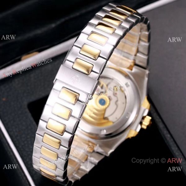 Knockoff Patek Philippe Nautilus 40mm Watches Two Tone Gray Dial Knockoff Patek Philippe Nautilus 40mm Watches Two Tone Gray Dial