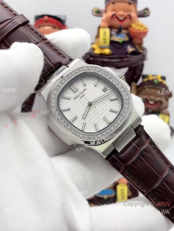 Patek Philippe Nautilus Copy Watch Diamond Bezel Stainless Steel 40mm Patek Philippe Nautilus Copy Watch Diamond Bezel Stainless Steel 40mm