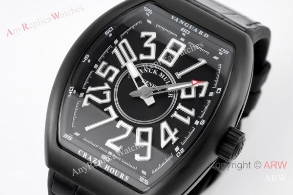 ABF Swiss Grade Franck Muller Vanguard V45 CRAZY HOUR Watch All Black ABF Swiss Grade Franck Muller Vanguard V45 CRAZY HOUR Watch All Black