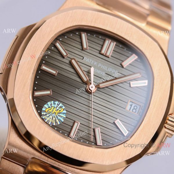 Swiss Copy Patek Philippe Nautilus PPF Factory Cal324 Watch Gray Gradient Dial Rose Gold Swiss Copy Patek Philippe Nautilus PPF Factory Cal324 Watch Gray Gradient Dial Rose Gold