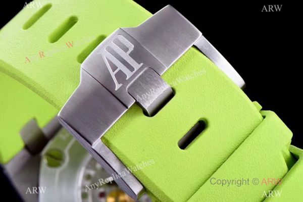 JF Factory V8 1:1 Best Audemars Piguet Divers Watch Green Rubber Strap JF Factory V8 1:1 Best Audemars Piguet Divers Watch Green Rubber Strap