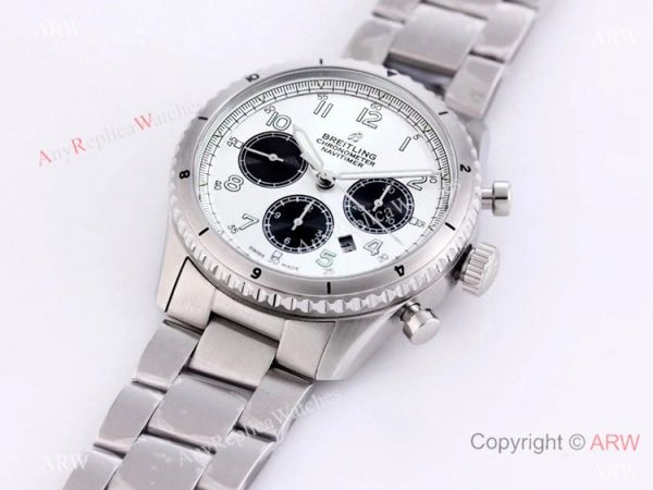 2021 New! Clone Breitling Premier B01 7750 Chronograph Watch White Panda Dial 2021 New! Clone Breitling Premier B01 7750 Chronograph Watch White Panda Dial