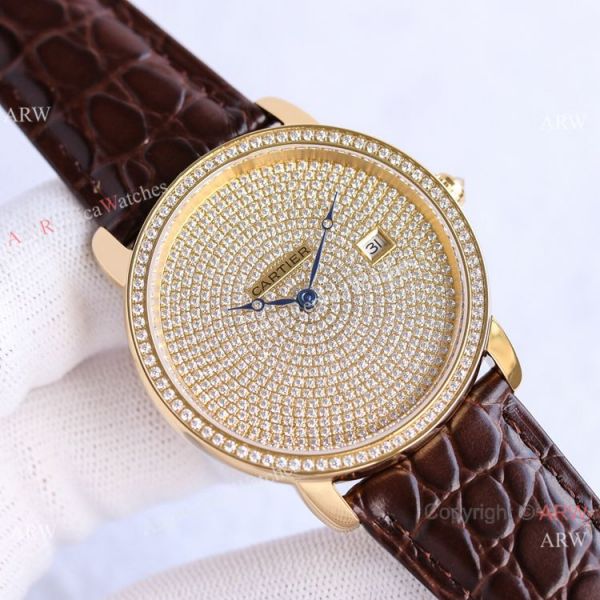 TW Factory Swiss Grade Replica Cartier Ronde Solo de Diamond Watch 42mm TW Factory Swiss Grade Replica Cartier Ronde Solo de Diamond Watch 42mm