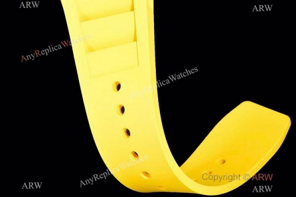 KV Factory Richard Mille RM-011 Yellow Storm Flyback Chronograph Watch Carbon NTPT Yellow Rubber Strap KV Factory Richard Mille RM-011 Yellow Storm Flyback Chronograph Watch Carbon NTPT Yellow Rubber Strap