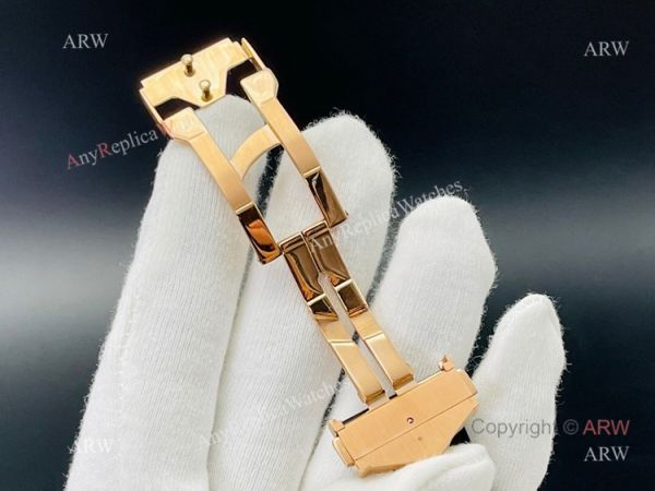 Replica Rose Gold Hublot Big Bang Sang Bleu 45 Watch Asia 7750 With Black Rubber Band Replica Rose Gold Hublot Big Bang Sang Bleu 45 Watch Asia 7750 With Black Rubber Band