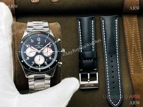 2021 New! Swiss Replica Breitling Navitimer 08 Stainless Steel Black Bezel Watch 2021 New! Swiss Replica Breitling Navitimer 08 Stainless Steel Black Bezel Watch