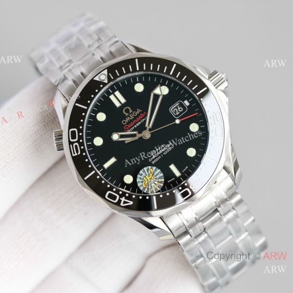 JH Factory Copy Omega Seamaster James Bond Seagull 2824 Watch Black Dial 42mm JH Factory Copy Omega Seamaster James Bond Seagull 2824 Watch Black Dial 42mm