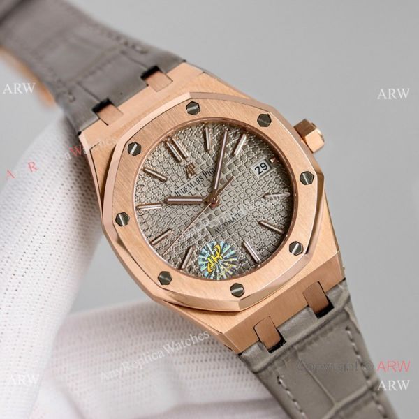 JH Factory Audemars Piguet Royal Oak Rose Gold 37mm Gray Dial Watch JH Factory Audemars Piguet Royal Oak Rose Gold 37mm Gray Dial Watch