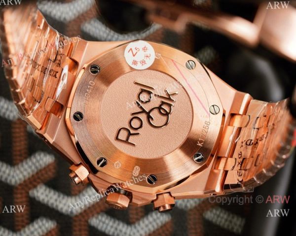 Knockoff Audemars Piguet Royal Oak Rose Gold Chronograph White Dial Watches 42mm Knockoff Audemars Piguet Royal Oak Rose Gold Chronograph White Dial Watches 42mm