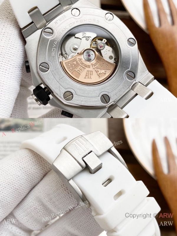 Knockoff Audemars Piguet Royal Oak Offshore 26470 Watches SS White Rubber Strap Automatic Knockoff Audemars Piguet Royal Oak Offshore 26470 Watches SS White Rubber Strap Automatic