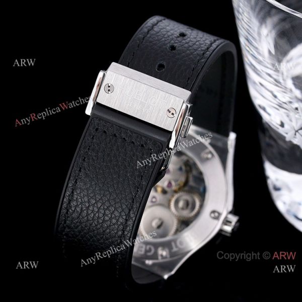 Best Replica Hublot Full Diamond Watch Rose Gold Black Dial Black Leather Strap Best Replica Hublot Full Diamond Watch Rose Gold Black Dial Black Leather Strap