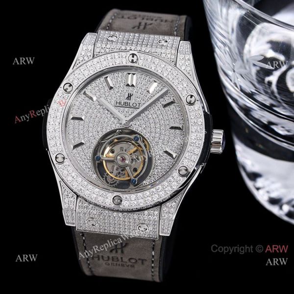 Full Diamonds Hublot Classic Fusion 42mm Tourbillon Watch High Quality Replica Full Diamonds Hublot Classic Fusion 42mm Tourbillon Watch High Quality Replica