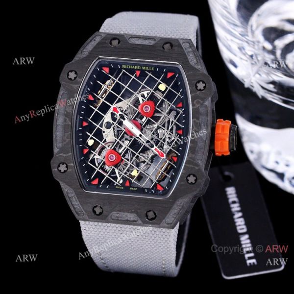 Best New Richard Mille RM 27-04 Tourbillon Rafael Nadal Tennis Court Watch Red Fabric Strap Best New Richard Mille RM 27-04 Tourbillon Rafael Nadal Tennis Court Watch Red Fabric Strap