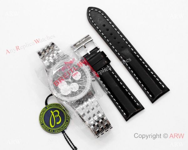 GF V2 Swiss Replica Breitling Navitimer B01 Chronograph Watches Black Dial New Style Band GF V2 Swiss Replica Breitling Navitimer B01 Chronograph Watches Black Dial New Style Band