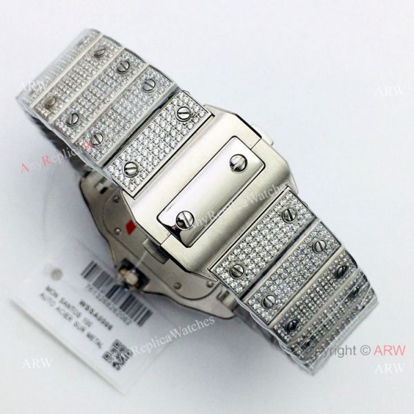 Best Copy Iced Out Cartier Santos Watch Automatic Cartier Santos 100 Diamond Watch Best Copy Iced Out Cartier Santos Watch Automatic Cartier Santos 100 Diamond Watch