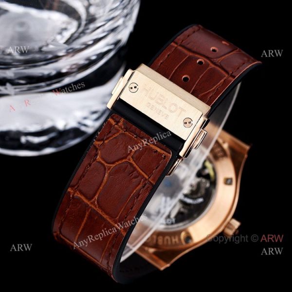 45mm Hublot Big Bang Rose Gold Skeleton Watch With Diamonds For Mens Replica 45mm Hublot Big Bang Rose Gold Skeleton Watch With Diamonds For Mens Replica