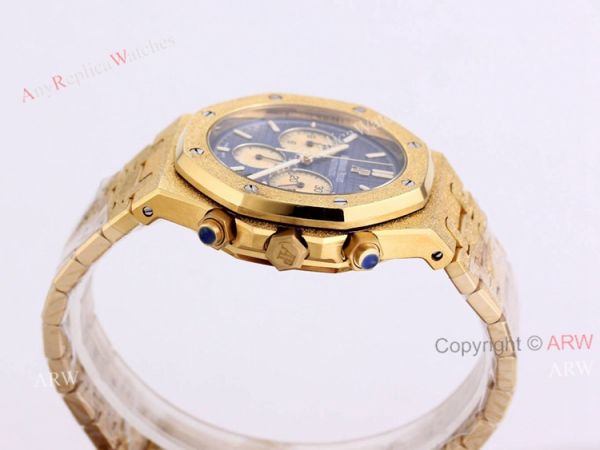 New Audemars Piguet Royal Oak Frosted Gold 41mm Green Dial Chronograph Watch Replica New Audemars Piguet Royal Oak Frosted Gold 41mm Green Dial Chronograph Watch Replica