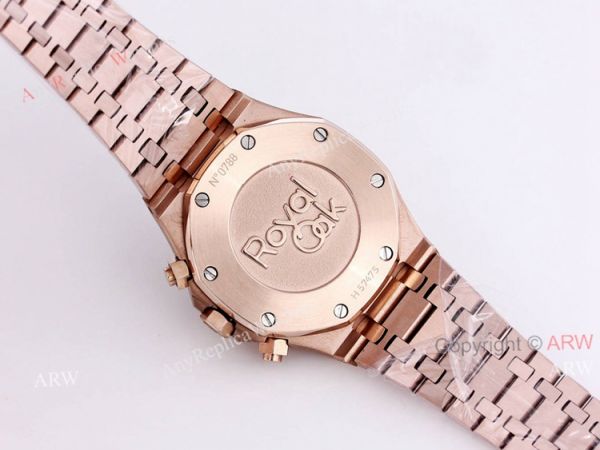 New Frosted Gold Audemars Piguet Royal Oak Rose Gold Chronograph 41mm Diamond Dial Replica Watch New Frosted Gold Audemars Piguet Royal Oak Rose Gold Chronograph 41mm Diamond Dial Replica Watch