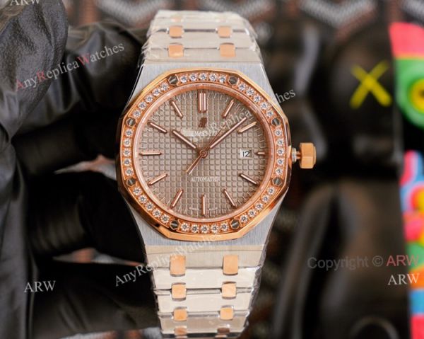 High Quality Replica Audemars Piguet Royal Oak 41mm Blue Face Rose Gold Watch With Diamonds High Quality Replica Audemars Piguet Royal Oak 41mm Blue Face Rose Gold Watch With Diamonds