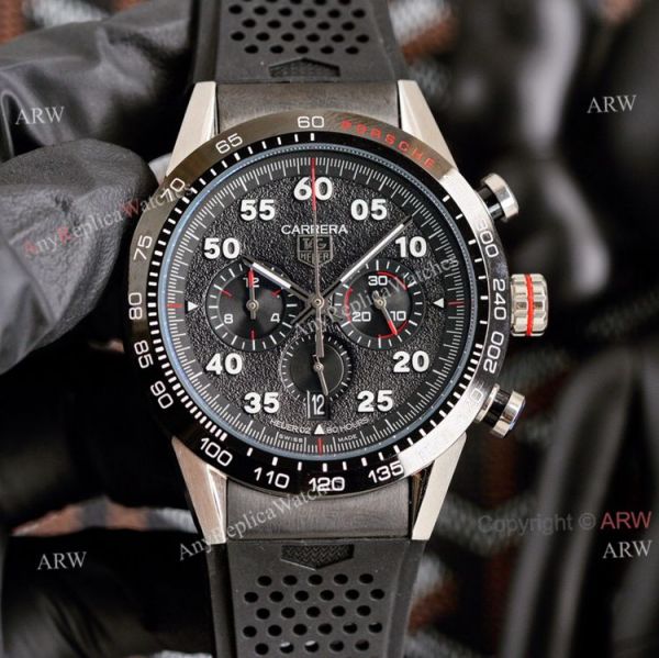 New Tag Heuer Carrera Porsche Chronograph Watch 44mm Heuer 02 Black Dial Replica New Tag Heuer Carrera Porsche Chronograph Watch 44mm Heuer 02 Black Dial Replica