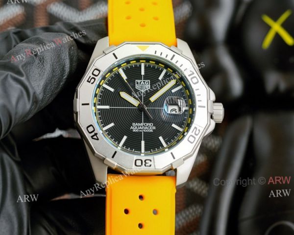 New Tag Heuer Aquaracer 43mm Automatic Replica Watch Special Edition Orange Rubber Band New Tag Heuer Aquaracer 43mm Automatic Replica Watch Special Edition Orange Rubber Band