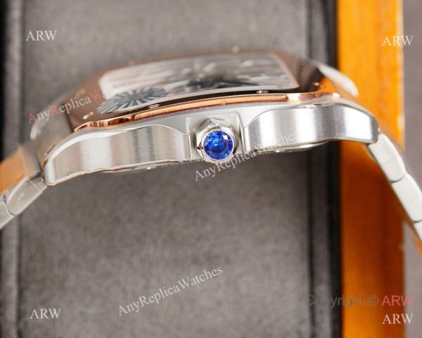 New Two Tone Rose Gold Santos de Cartier Skeleton watch WHSA0016 New Two Tone Rose Gold Santos de Cartier Skeleton watch WHSA0016