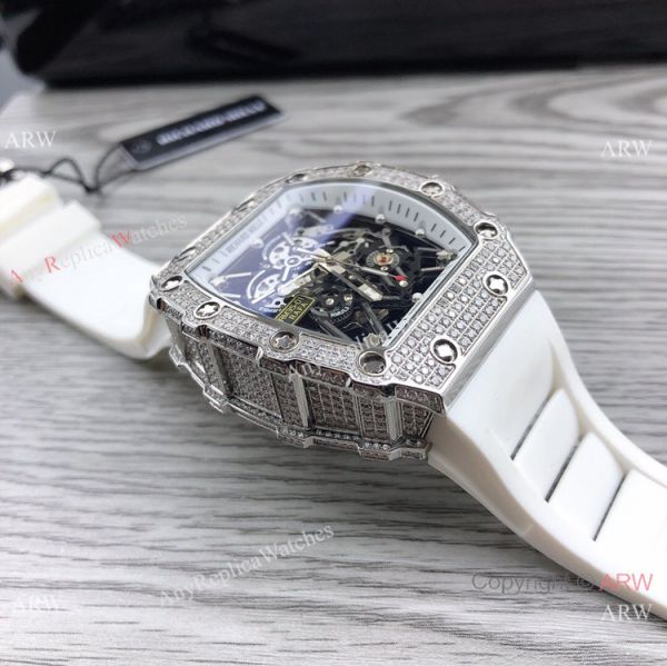 Swiss Quality Richard Mille RM35-01 Rafael Nadal Watch Diamond Case Red Rubber Strap Swiss Quality Richard Mille RM35-01 Rafael Nadal Watch Diamond Case Red Rubber Strap