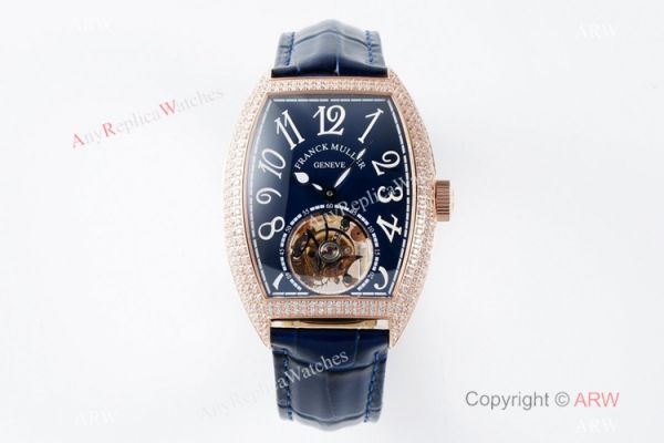 AB Factory Franck Muller Imperial Tourbillon Cintree Curvex Men Watch Rose Gold Blue Dial AB Factory Franck Muller Imperial Tourbillon Cintree Curvex Men Watch Rose Gold Blue Dial