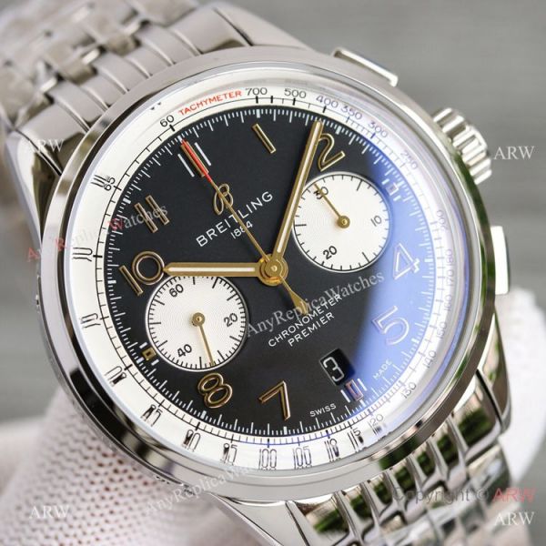 Swiss Breitling Premier Chronograph Norton Edition BLS Asia 7750 Stainless Steel Black Arabic Watch Swiss Breitling Premier Chronograph Norton Edition BLS Asia 7750 Stainless Steel Black Arabic Watch